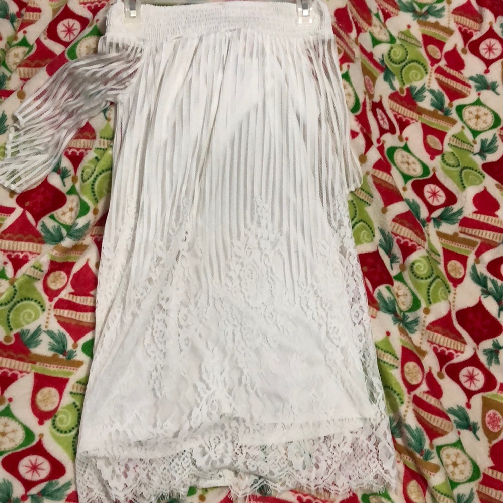 White mini dress